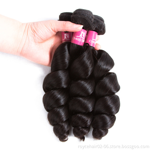 8a 9a 10a 100% Raw Unprocessed Virgin Peruvian Bulk Hair Loose Wave Bundles With Lace Closure